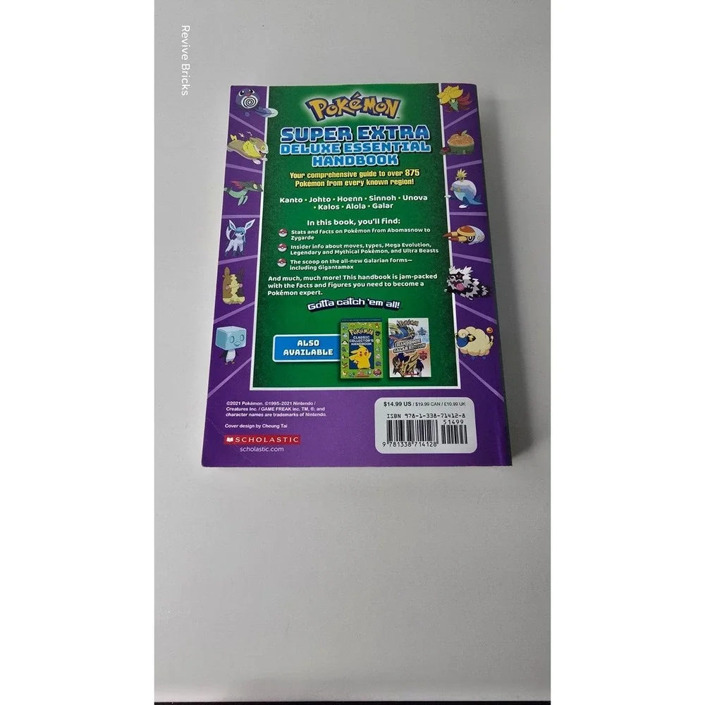 Pokémon super Extra Deluxe Essential Handbook isbn 9781338714128 scholastic fact